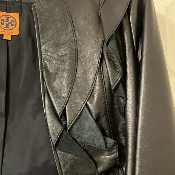 Tory Burch leather jacket size 12 great condition - Picture 5 of 7